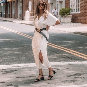 Yellow Floral Midi Dress